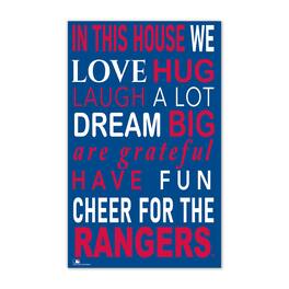 Fan Creations - Texas Rangers 11" x 19" Briteline In This House Sign - Multicolor