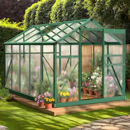 Winado - Heavy Duty Large 6x10 FT Outdoor Greenhouse Polycarbonate Green Houses