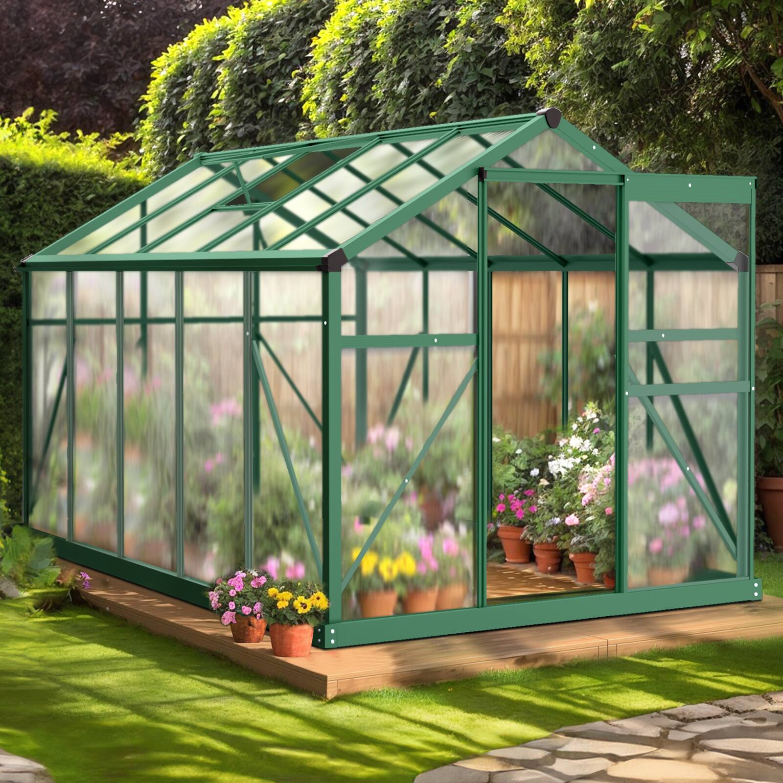 Front. Winado - Heavy Duty Large 6x10 FT Outdoor Greenhouse Polycarbonate Green Houses.