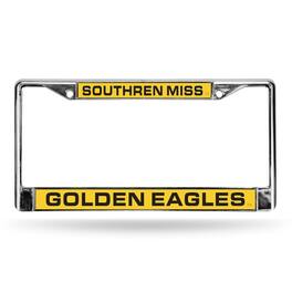 Rico Industries - Southern Mississippi Golden Eagles Chrome Metal Laser Cut License Plate Frame - Multi