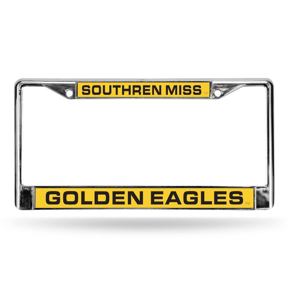 Southern Mississippi Golden Eagles Chrome Metal Laser Cut License Plate Frame