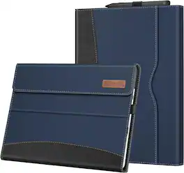 Fintie - Portfolio Case for 13 inch Microsoft Surface Pro 12th (2026)/11th/10/9, Multiple Angle Viewing Business Cover - Navy/Black
