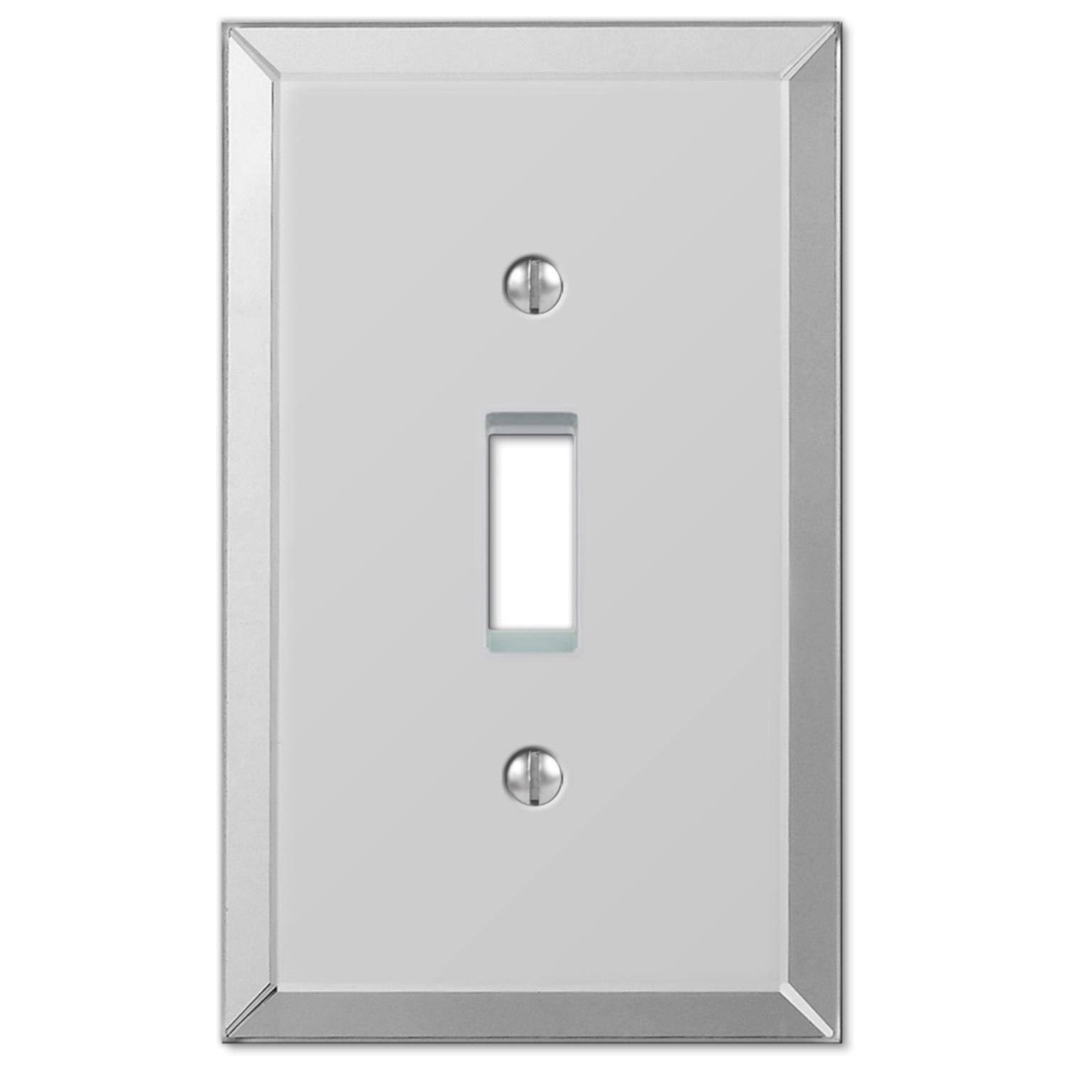 Angle. AMERELLE - Amerelle Mirror Clear 1 gang Acrylic Toggle Wall Plate 1 pk - Clear.