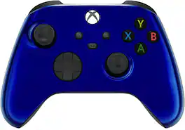 Custom Controllerzz - Custom Wireless Controller for Xbox Series X|S, Xbox One, & PC - Blue Chrome