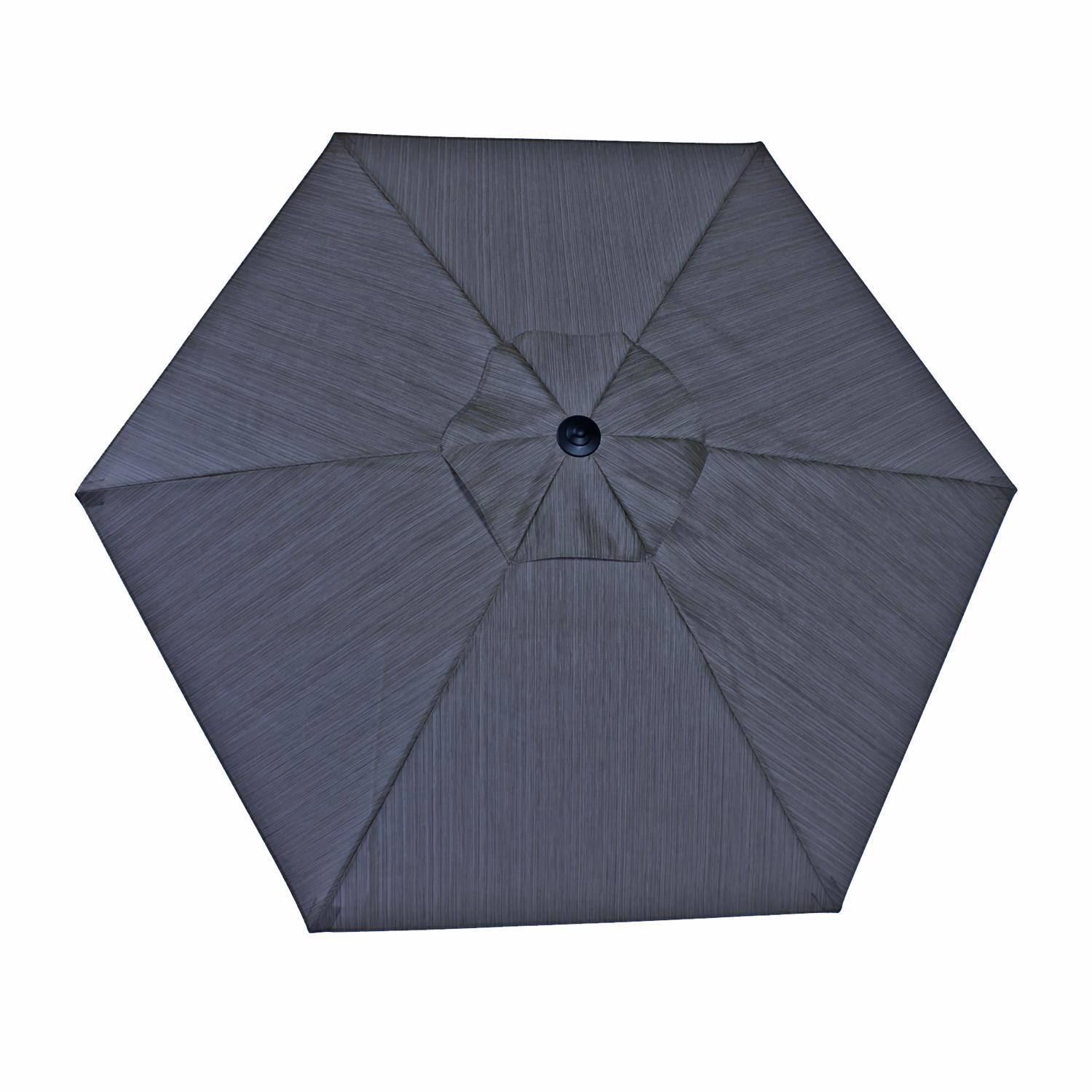 Left. Living Accents - Living Accents Davenport 9 ft. Tiltable Blue Patio Umbrella.