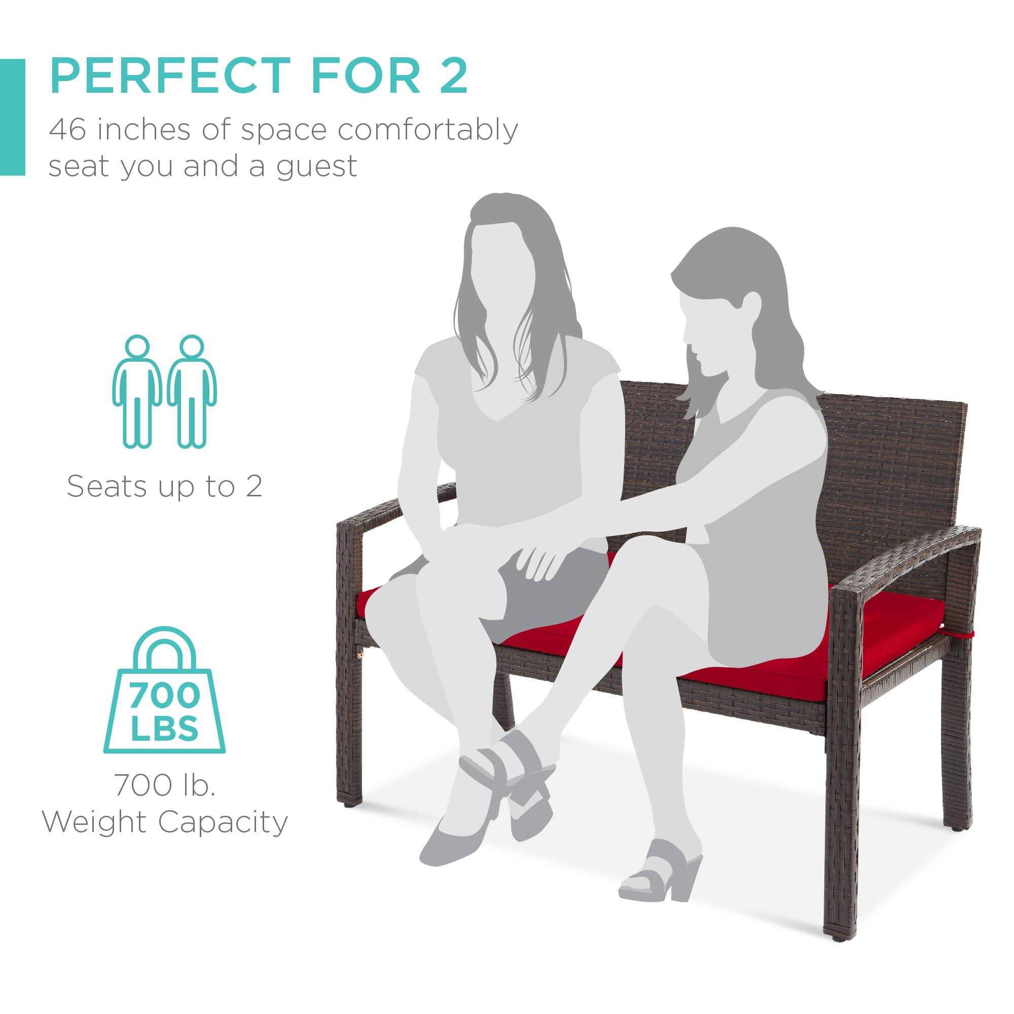 PERFECT FOR 2

46 inches of space comfortably seat you and a guest

Seats up to 2

700 LBS

700 lb. Weight Capacity