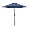 Front. Ainfox - Ainfox 7.5ft Patio Umbrella Without Lights - Navy Blue.