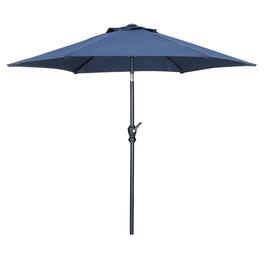 Ainfox - 7.5ft Patio Umbrella Without Lights - Navy Blue