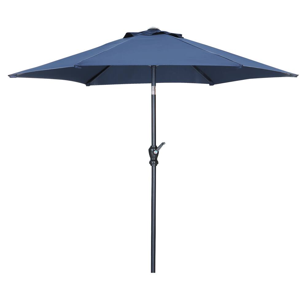 Front. Ainfox - Ainfox 7.5ft Patio Umbrella Without Lights - Navy Blue.