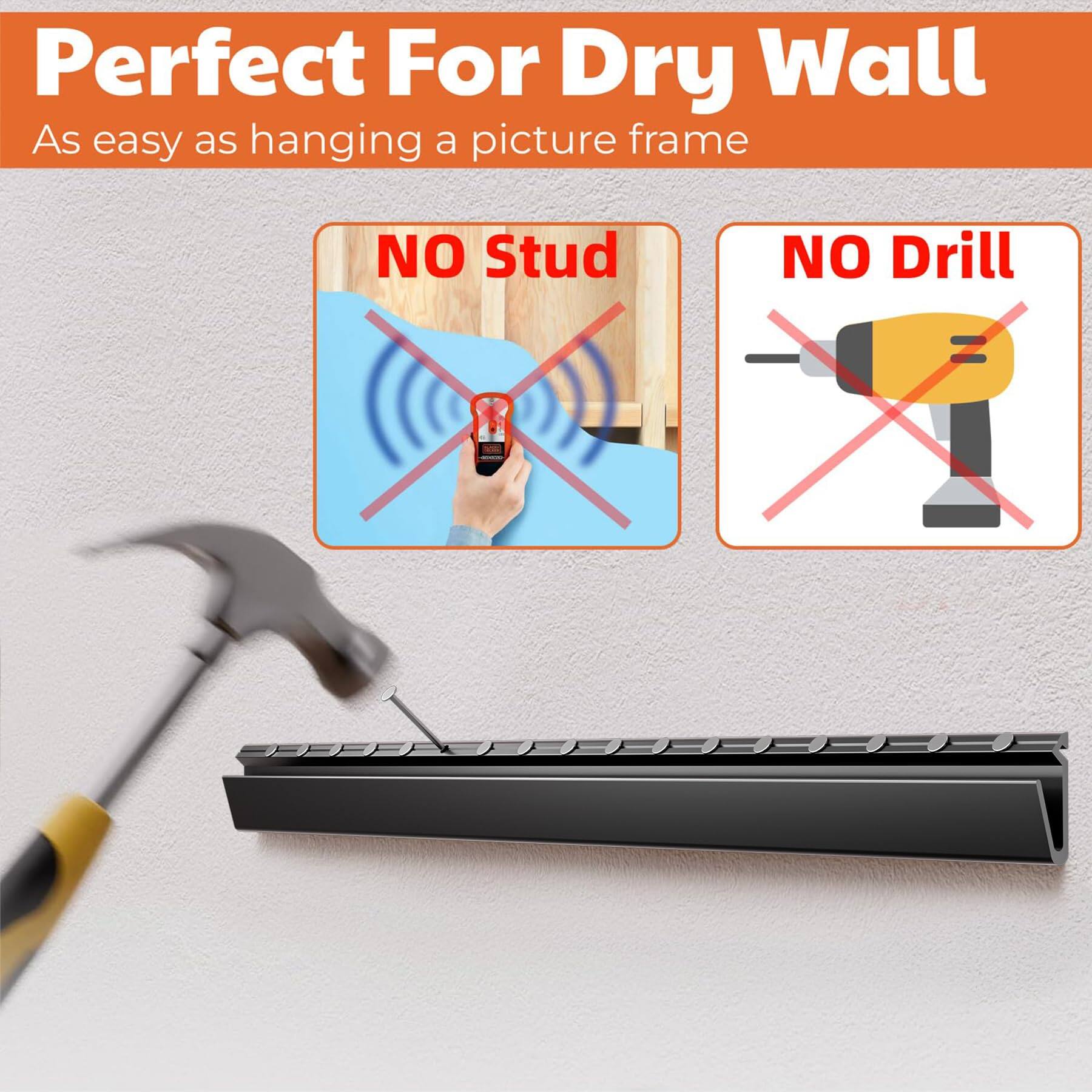 Cedar Assembly Studless Drywall Tv Mount For Tvs No Drill Wall Bracket ...