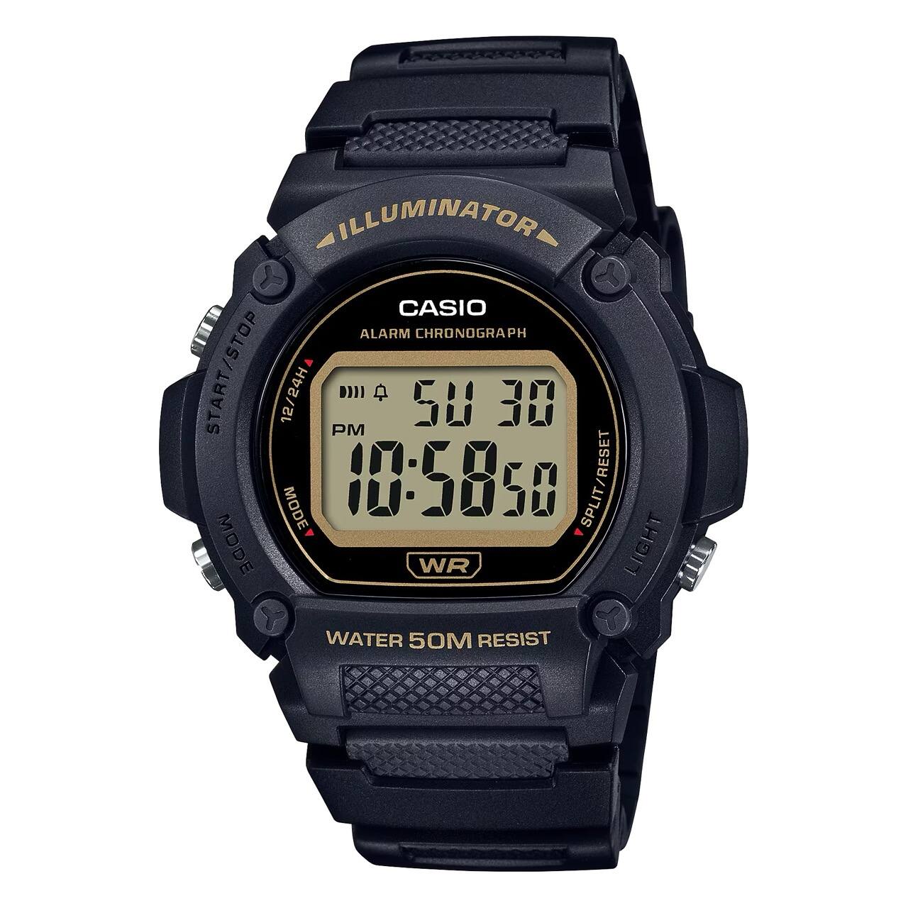 Casio - Men's Classic Digital Watch with Dial - W-219H-1A2VCF - Black