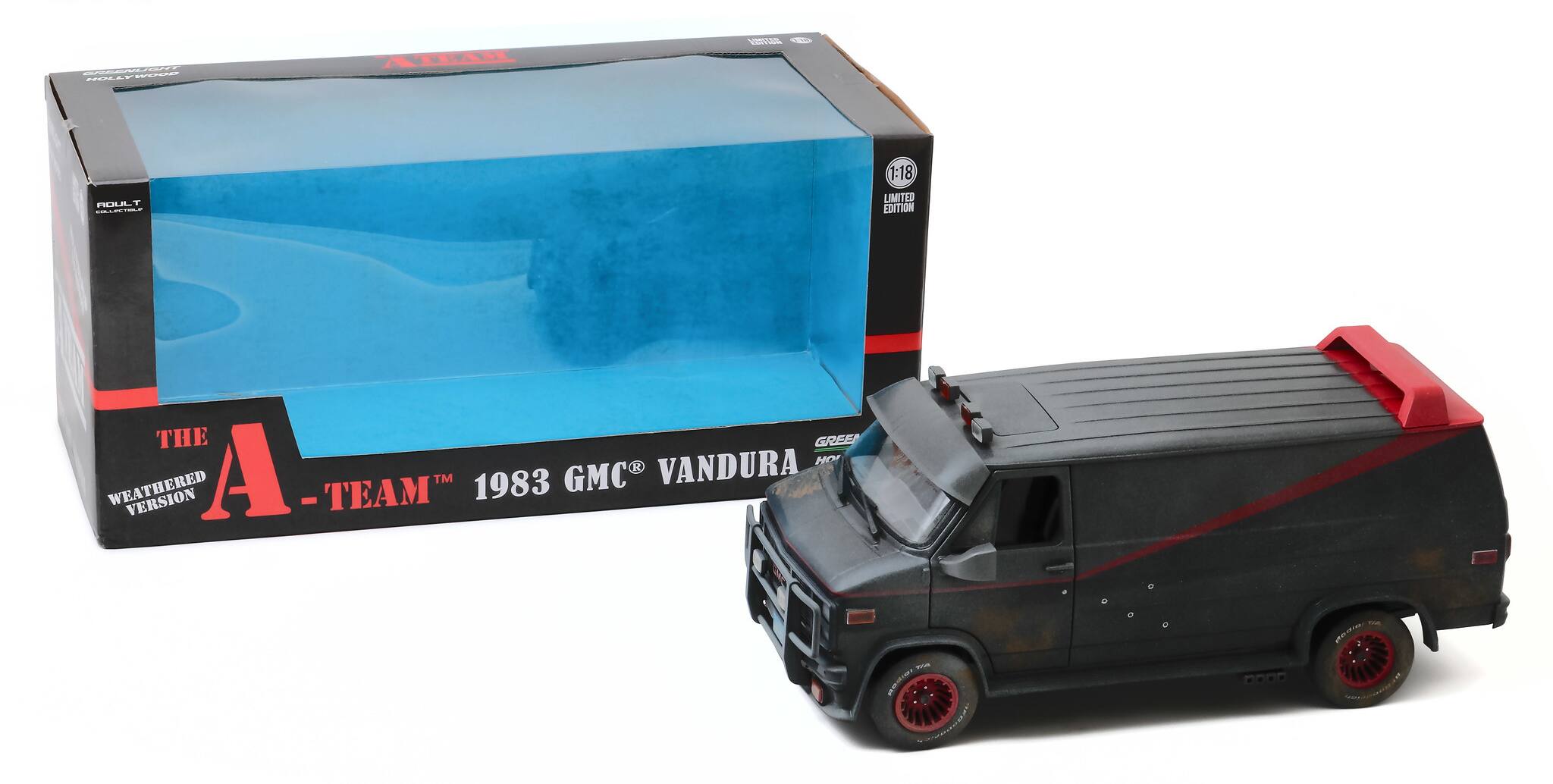 COW......O CEEIEE.  
AA E9168 ROULT H i 1:18 LIMITED EDITION THE GREEN HO A 1983 GMC VANDURA WEATHERED VERSION - TEAM - HRI -RE - ged