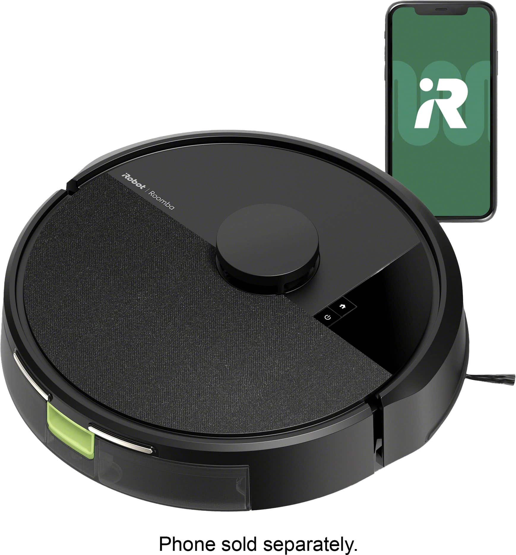 iRobot - Roomba 105 Vacuum - Easy-to-Use, Intense Power-Lifting Suction, LiDAR Navigation, Multi-Surface Cleaning, Self-Charging - Black - Front_Zoom