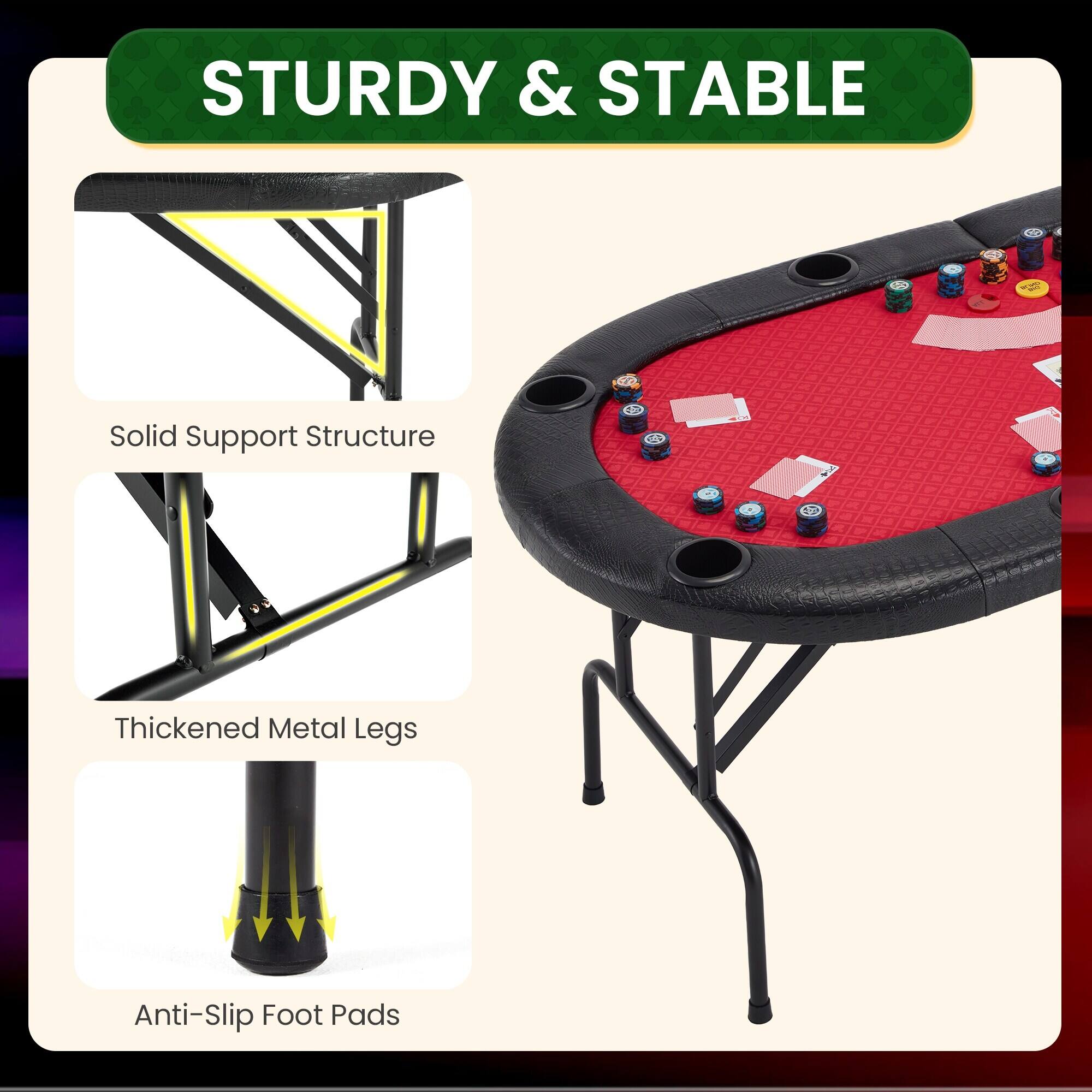 STURDY & STABLE

- Solid Support Structure
- Thickened Metal Legs
- Anti-Slip Foot Pads