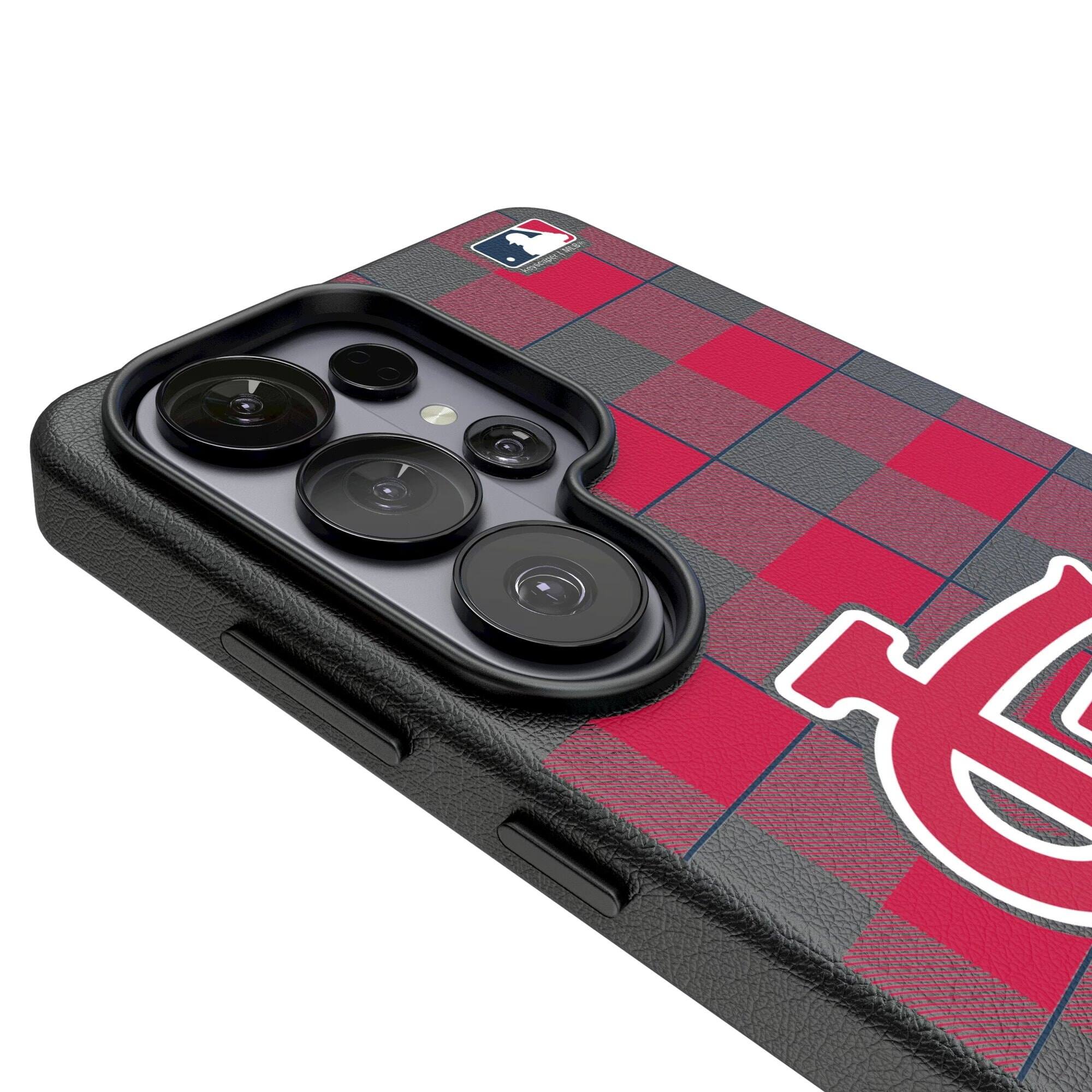 Alt View 2. Keyscaper - Plaid Galaxy Magnetic Bump Case - S25 Ultra - Black.