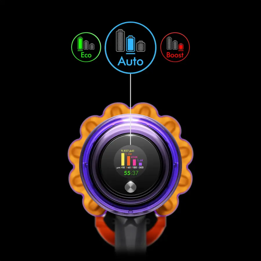 Alt View 16. Dyson - V15 Detect Extra Cordless Vacuum with 10 accessories - Yellow/Nickel.