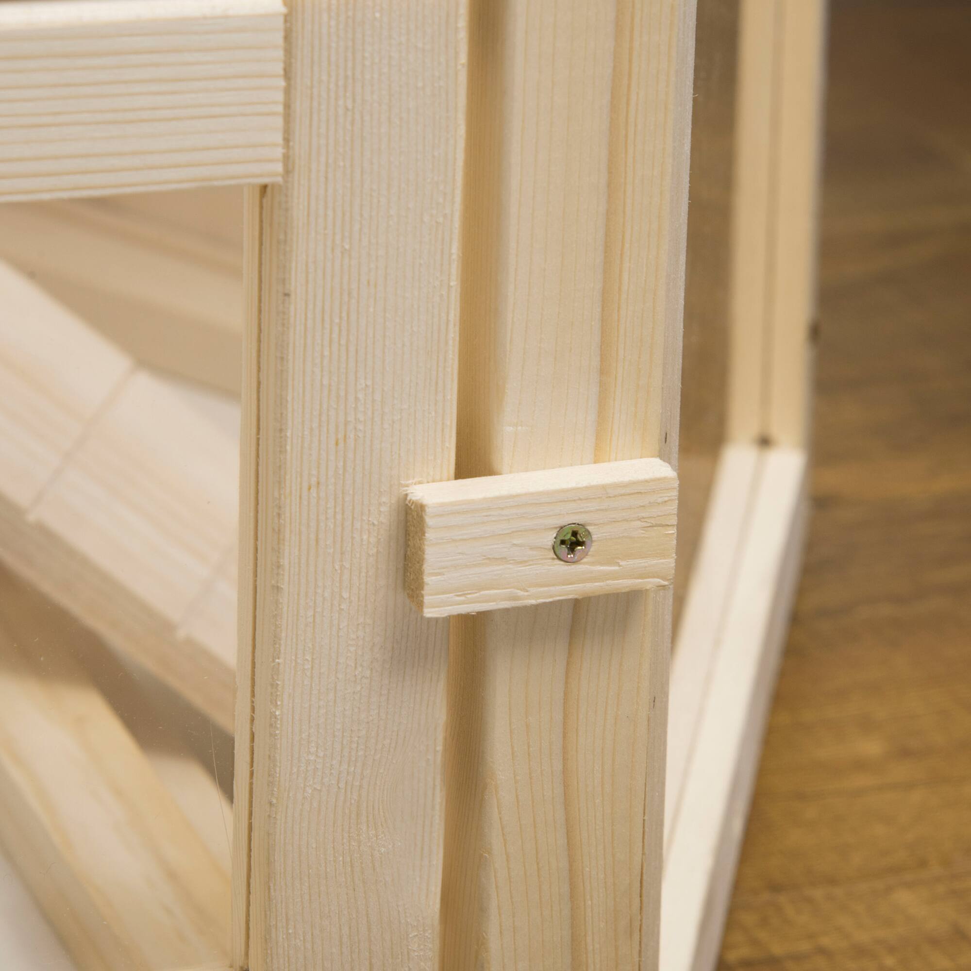 Alt View 5. Pawhut - Wooden Large Hamster Cage, Animal Exercise Play House 3 Tier with Tray, Seesaws, Water Bottle, Activity Center.