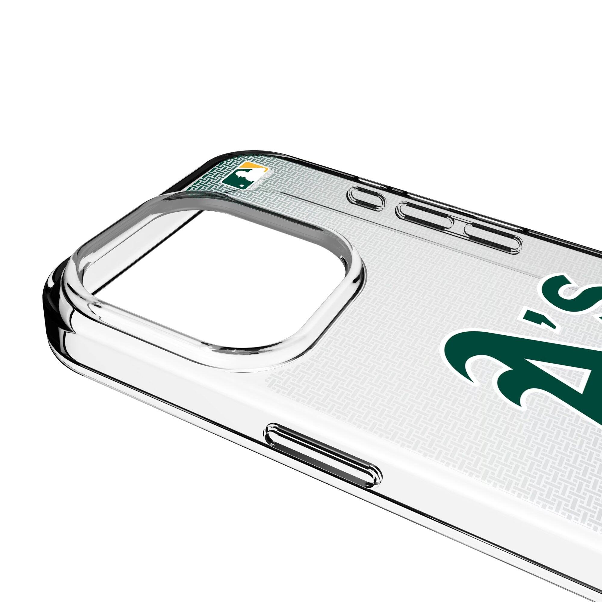 Alt View 2. Keyscaper - Athletics Linen Logo iPhone Clear Case - 16 - Multicolor.