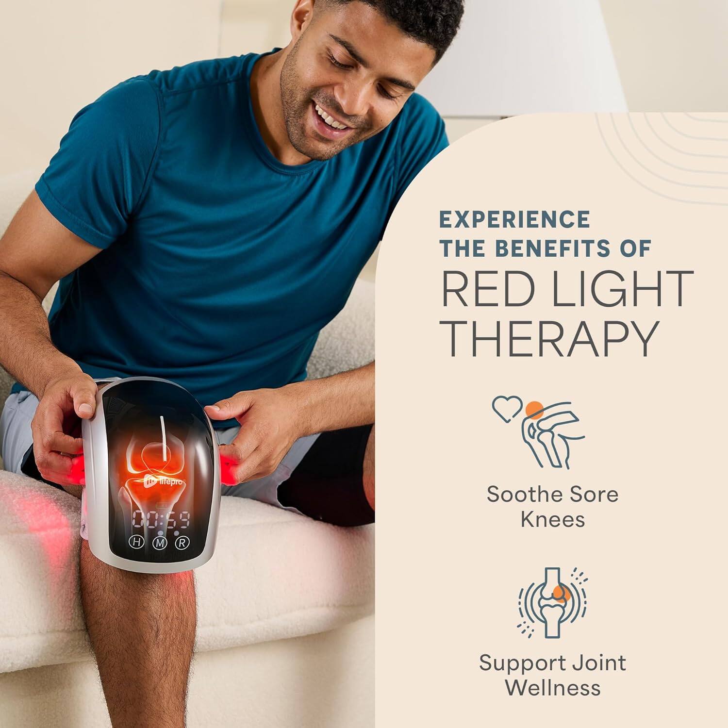 EXPERIENCE THE BENEFITS OF RED LIGHT THERAPY

- Soothe Sore Knees
- Support Joint Wellness