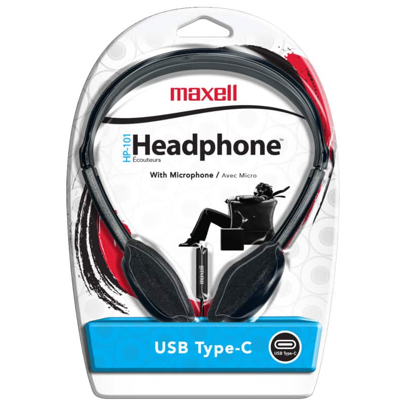 Maxell - HP101 USB C Headphone with Mic