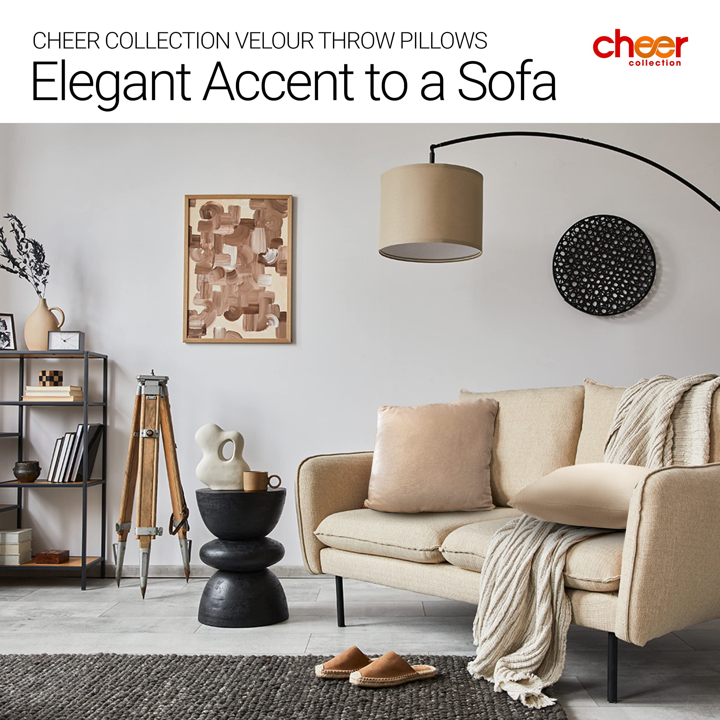 CHEER COLLECTION VELLOUR THROW PILLOWS  
Elegant Accent to a Sofa