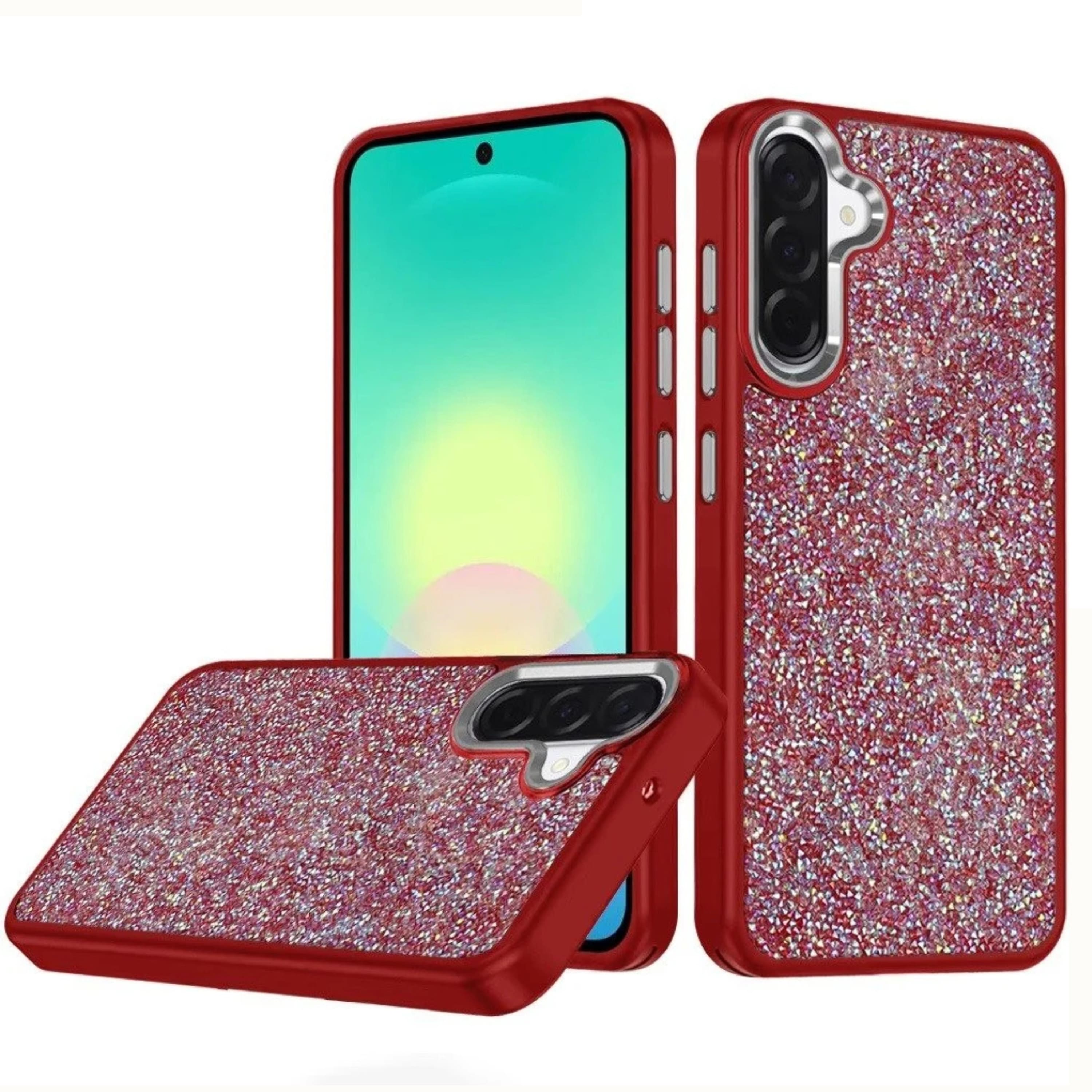 Kitcheniva - Full Crystal Bling Case With Tempered Glass For Samsung A27 5G - Red price history on PriceWatchPro