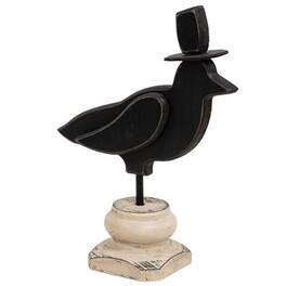 BreeBe - Carved Crow w/Top Hat on Base - Black, Ivory