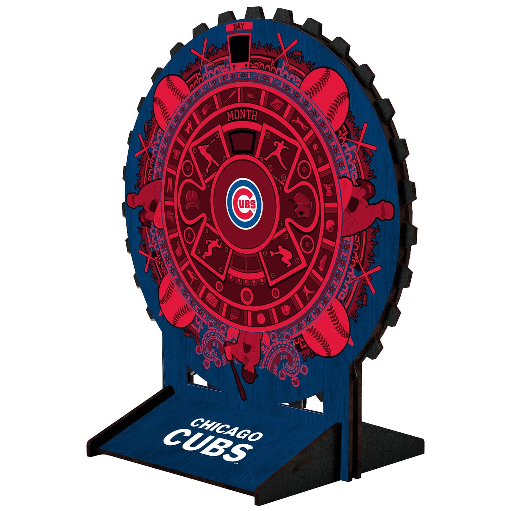 Fan Creations - Chicago Cubs Aztec Circle Desk Calendar - Multicolor