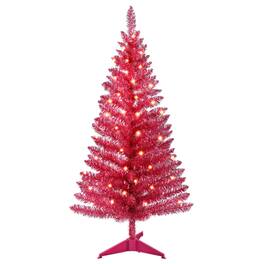 BreeBe - 4FT Christmas Tree with 50 UL Lights - Red