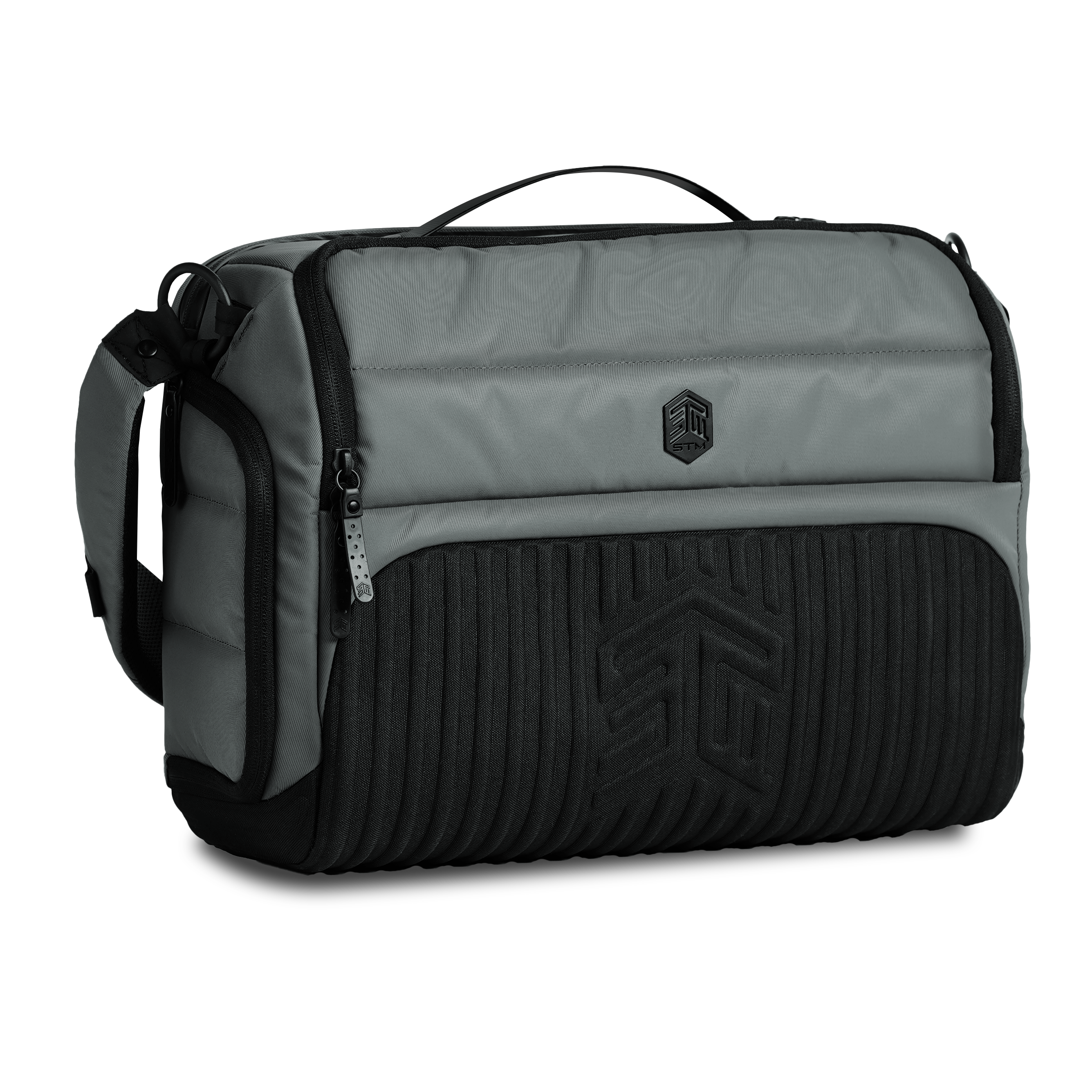 Back. STM - DUX Messenger 16L (15") Grey - Grey.