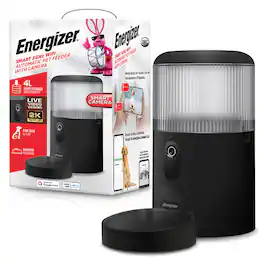 Energizer - Smart Pet Feeder: Automatic 2K Camera & Scheduled Feeding - Black