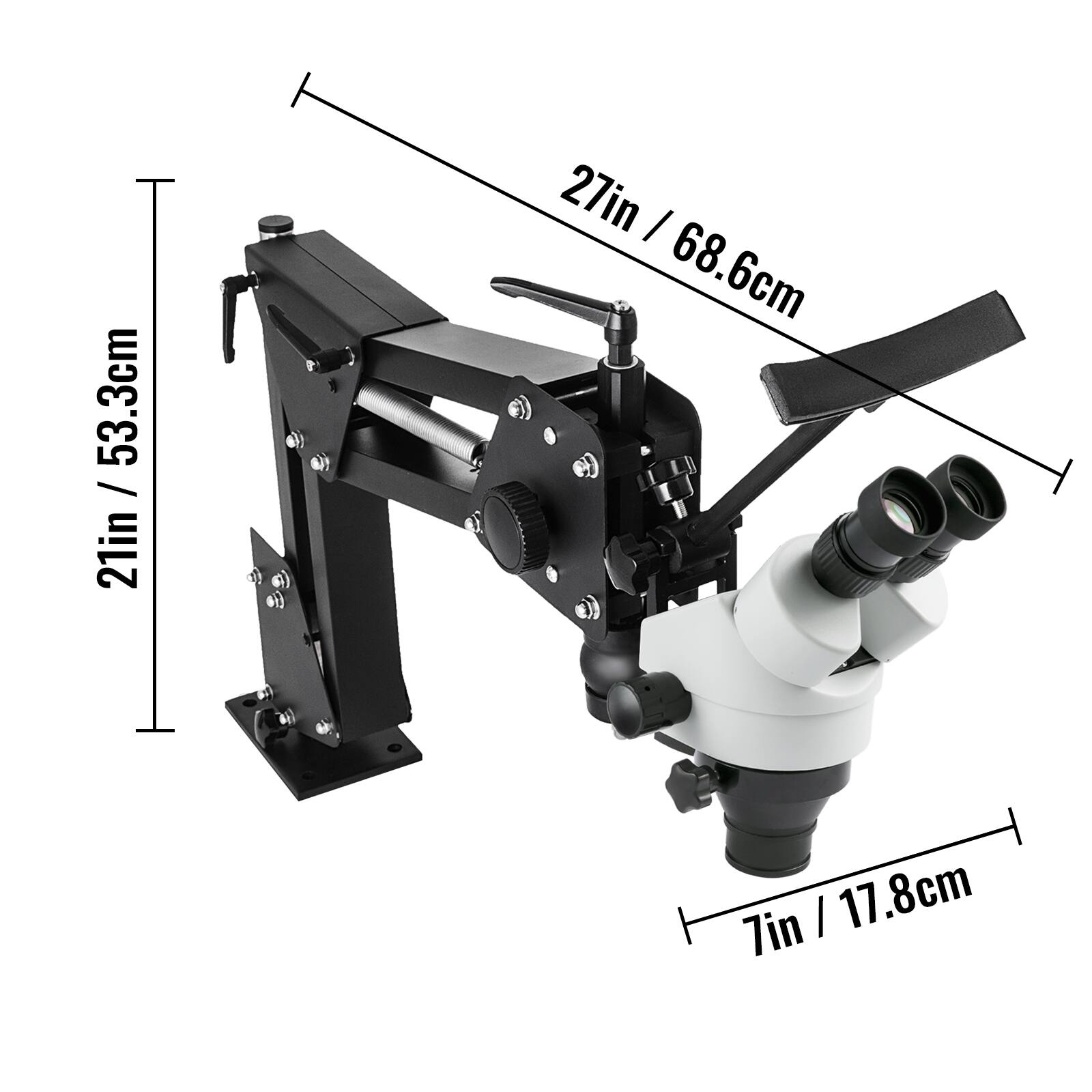 53.3cm / 21in  
27in / 68.6cm  
7in / 17.8cm