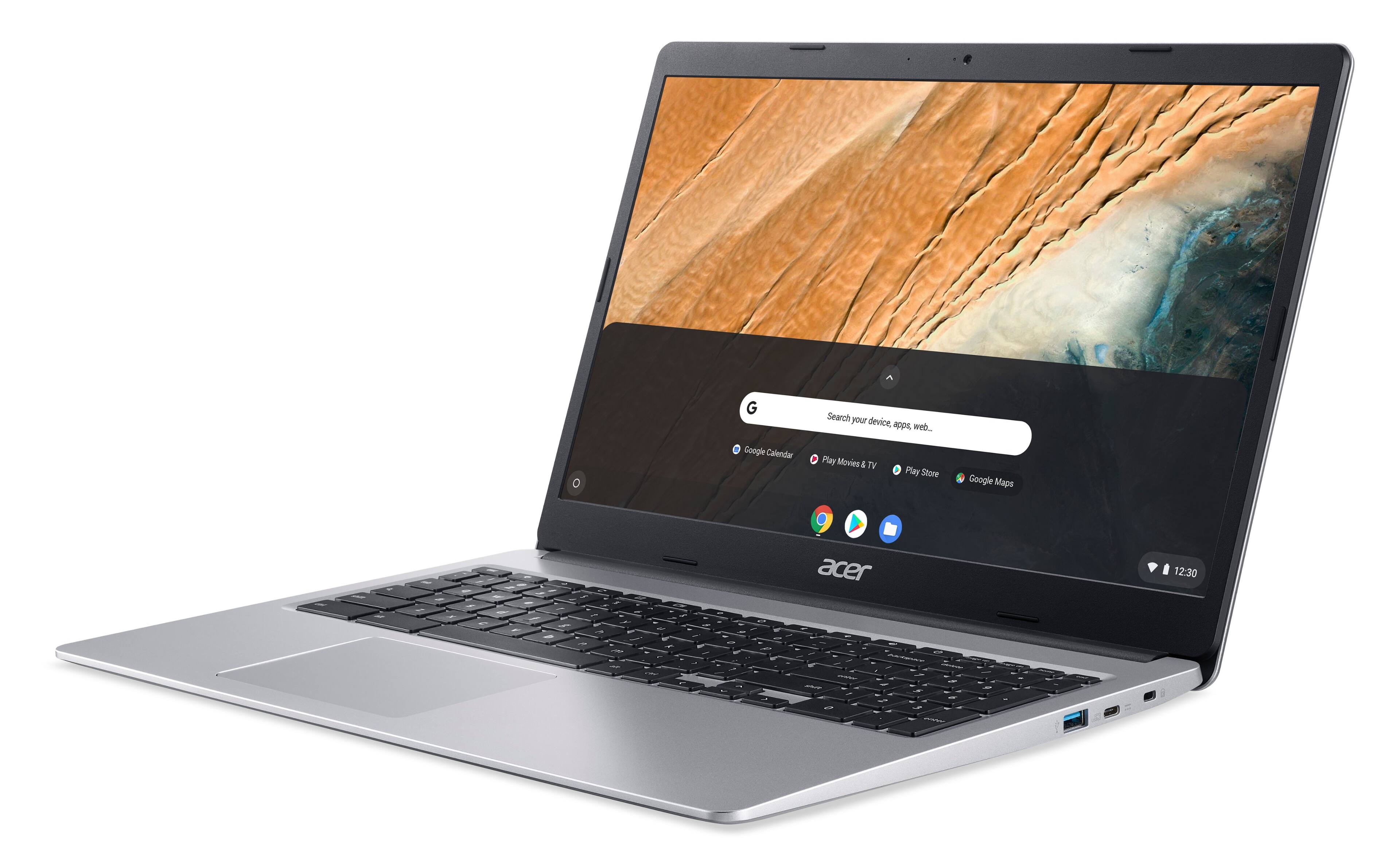 Left. Acer - Chromebook 315-15.6’’ HD Laptop- Intel Celeron N4000 - 4GB LPDDR4- 32GB eMMC.