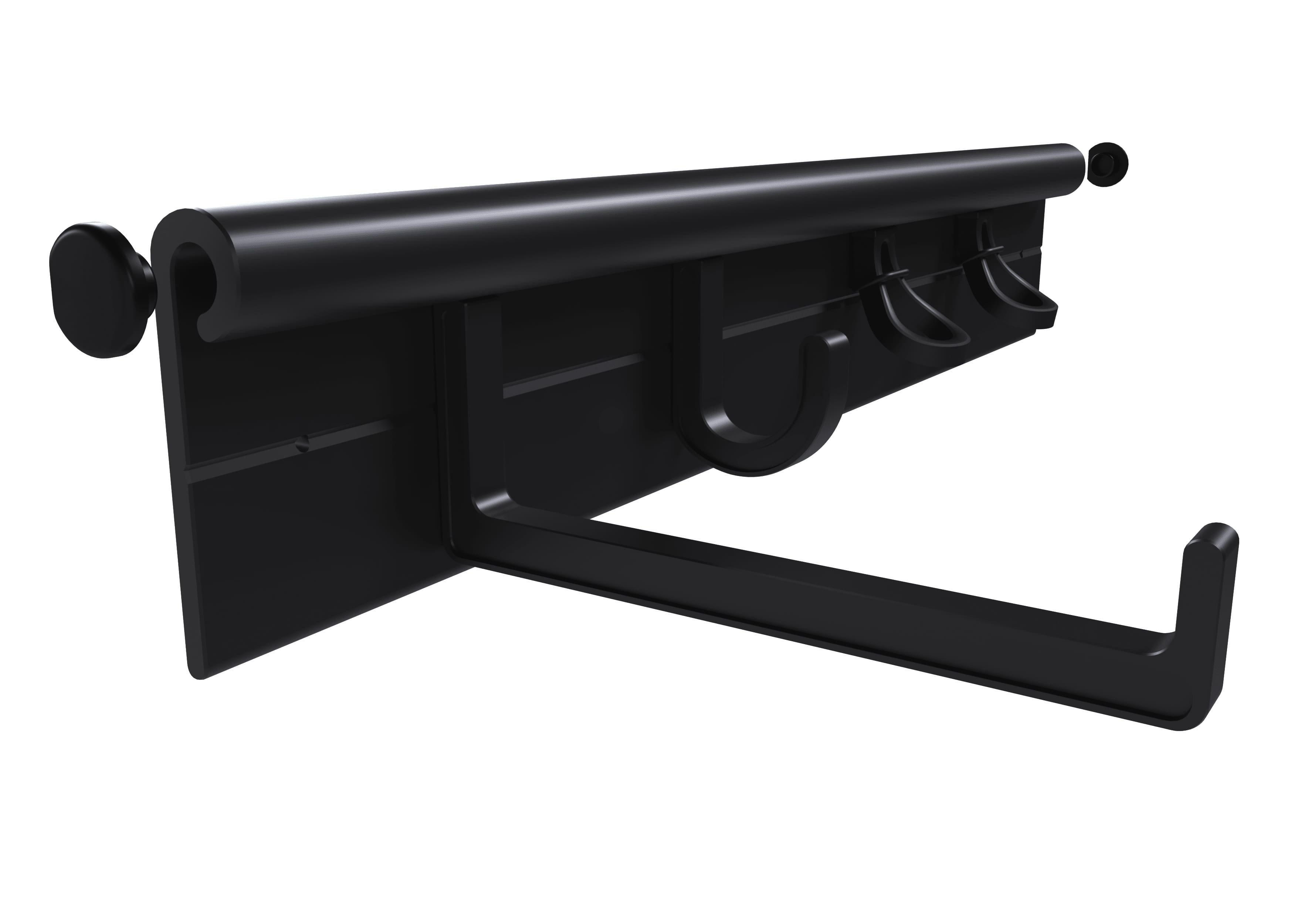 Hang It Simple - Wall Mounted Universal Storage Hanger - Adjustable, Durable, Versatile 18” BL - Black