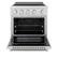 Angle. ZLINE - 30 in. Wide 4 Elements 4.2 cu. ft. Paramount Freestanding Induction Range with Electric Oven in Satin Stainless Steel - Satin Stainless Steel.