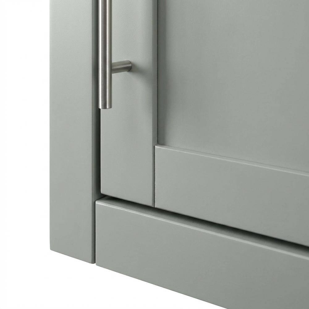 Alt View 3. FurniFact - Gray Wall-Mount Storage Cabinet - Gray.