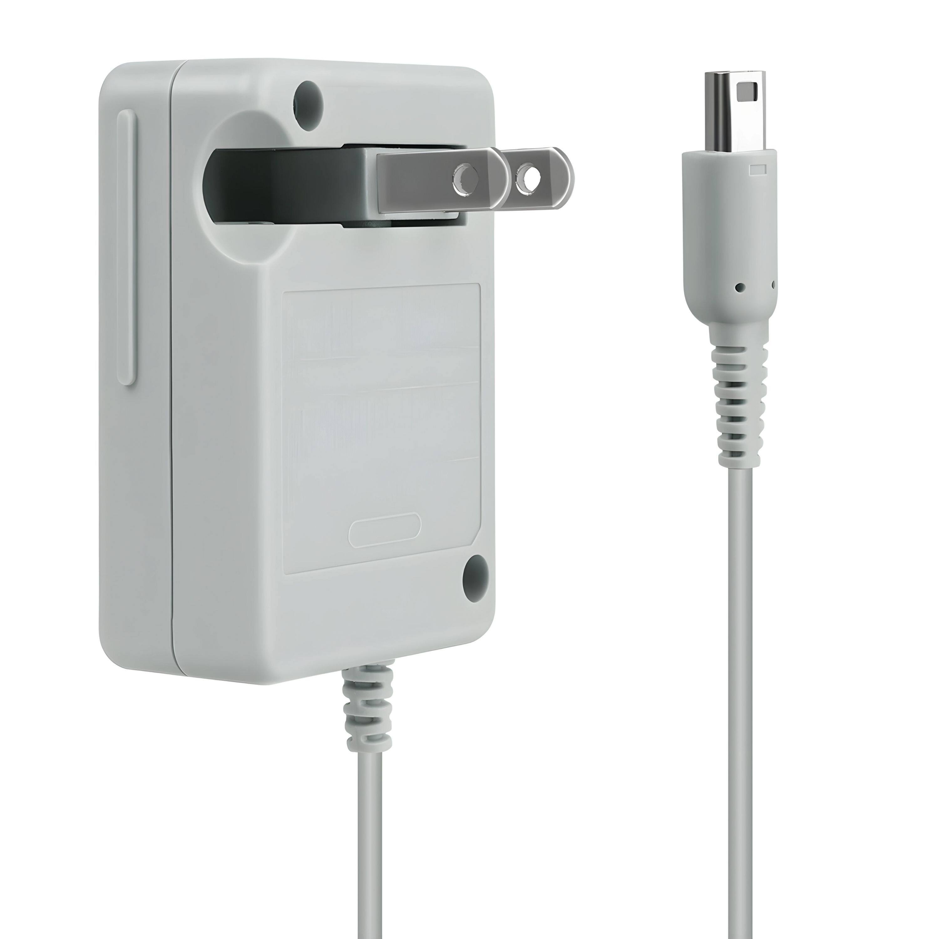 Angle. Kitcheniva - AC Adapter Home Wall Charger Cable for Nintendo - Gray.