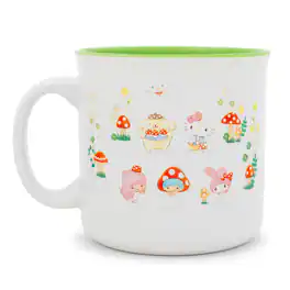 Silver Buffalo - Sanrio Hello Kitty and Friends Mushroom Crew 20-Ounce Ceramic Camper Mug - Green