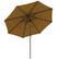 Front. Outsunny - 9FT 3 Tiers Patio Umbrella Outdoor Market Umbrella with Crank, Push Button Tilt for Deck, Backyard and Lawn - Tan.