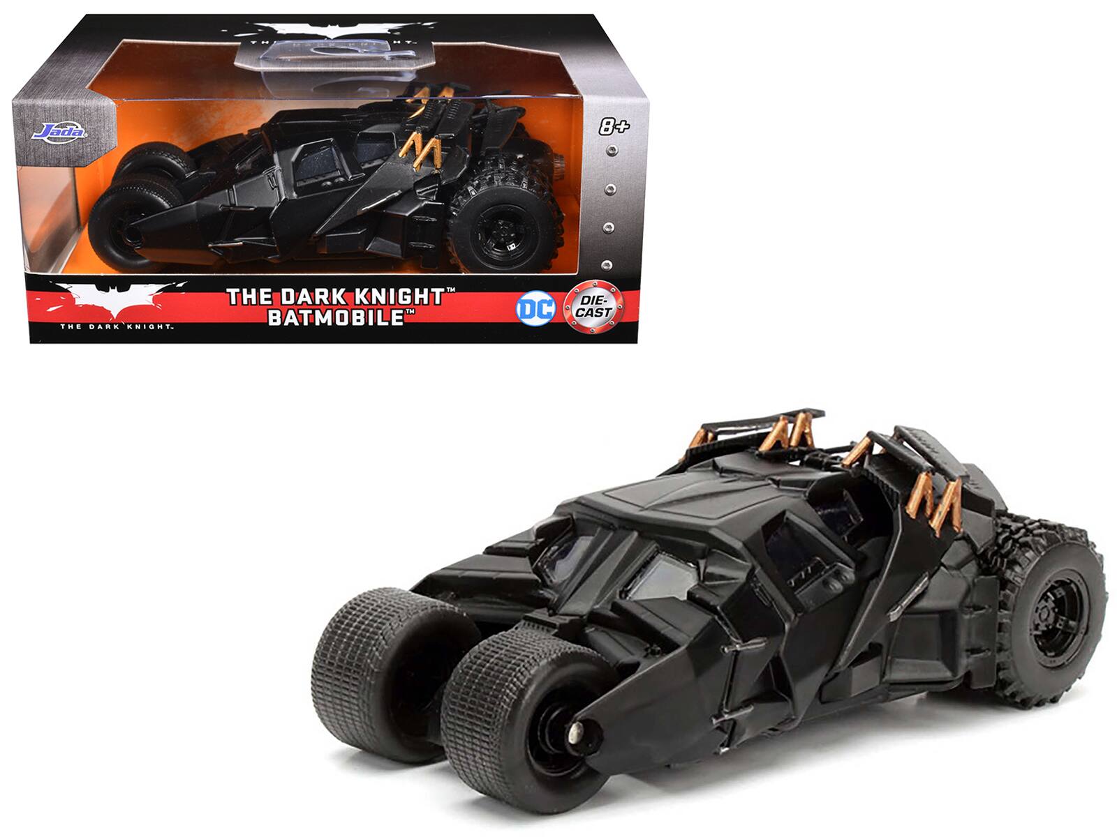Batmobile Tumbler "The Dark Knight" (2008) Movie "Hollywood Rides" Series 1/32 Diecast Model Car by Jada - Black