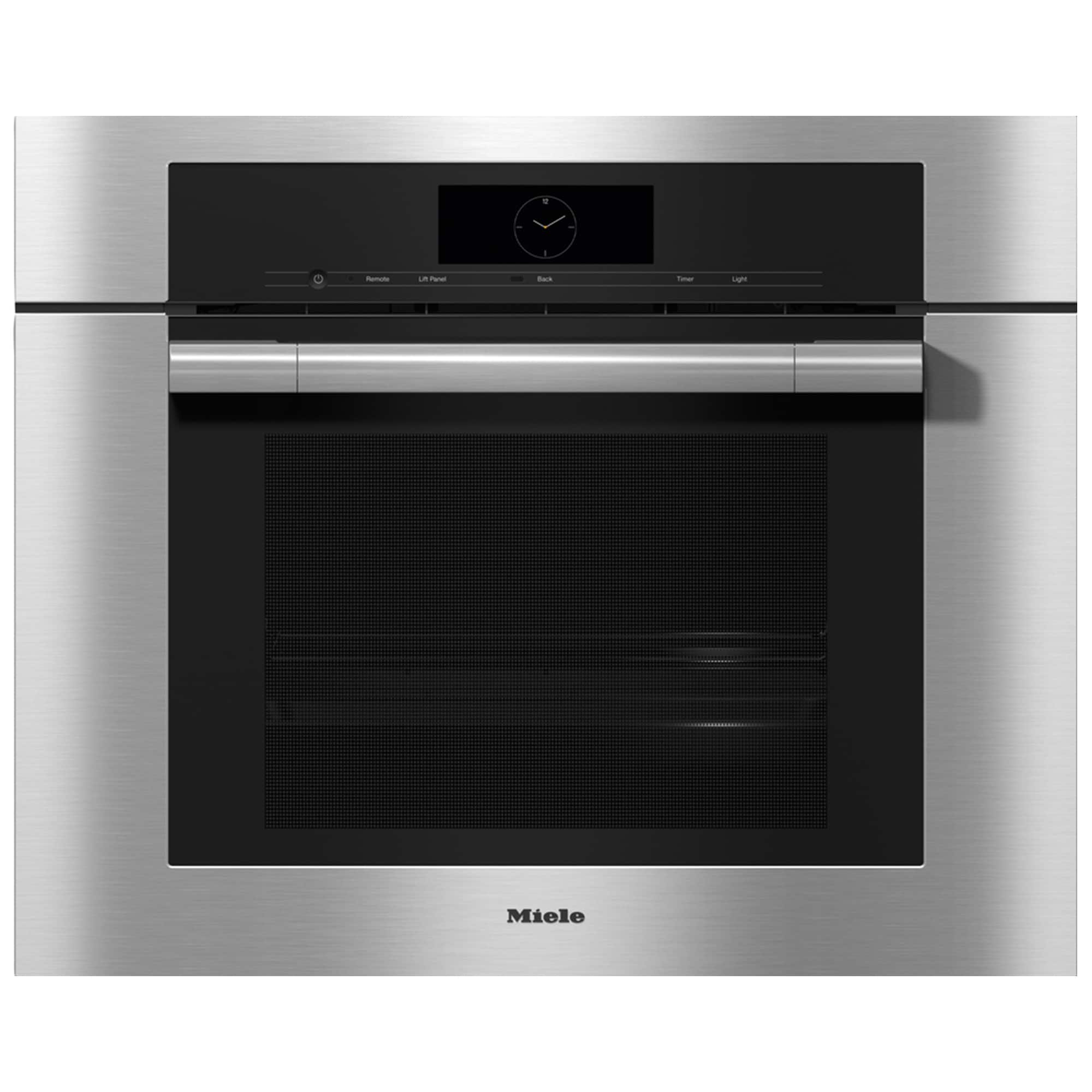 Front. Miele - DGC 7470 30" DirectSensor Controls PureLine Combi-Steam Oven - CleanTouch Steel.