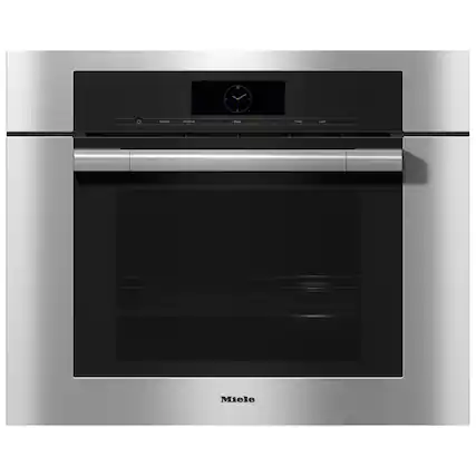 Front. Miele - DGC 7470 30" DirectSensor Controls PureLine Combi-Steam Oven - CleanTouch Steel.