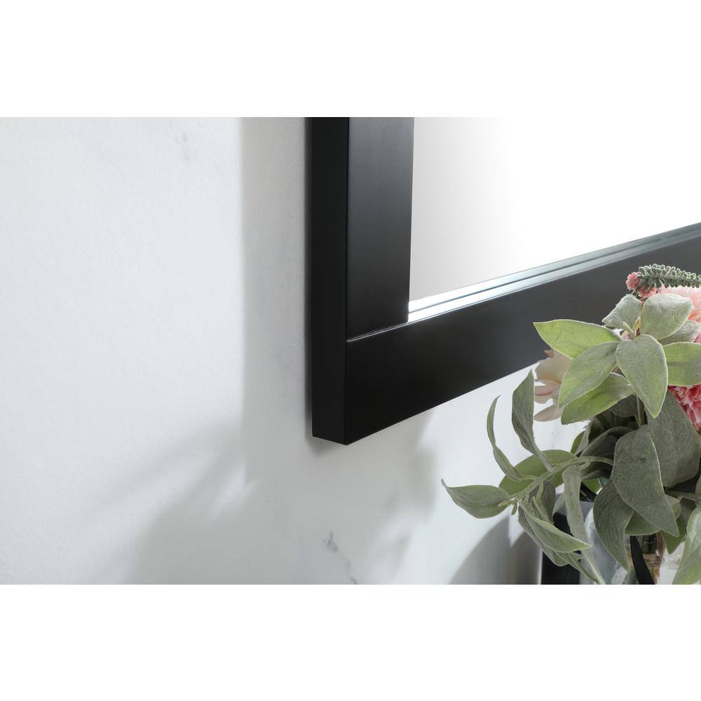 Alt View 2. Elegant Decor - Aqua vanity mirror 48x36 inch in black - Black.