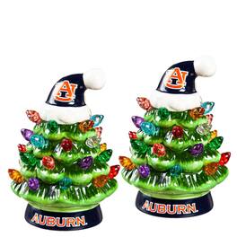 Evergreen Enterprises - Auburn Tigers 2-Pack 4" Ceramic LED Christmas Tree Set - Multicolor