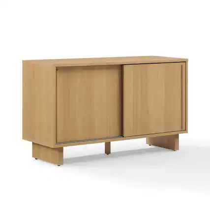 Front. Crosley Furniture - Gemma Medium Record Player Cabinet With Vinyl Storage - Brown.