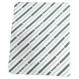 Logo Brands - Michigan State Spartans 50" x 60" Classic Vertical Stripe Fleece Throw Blanket - Multicolor