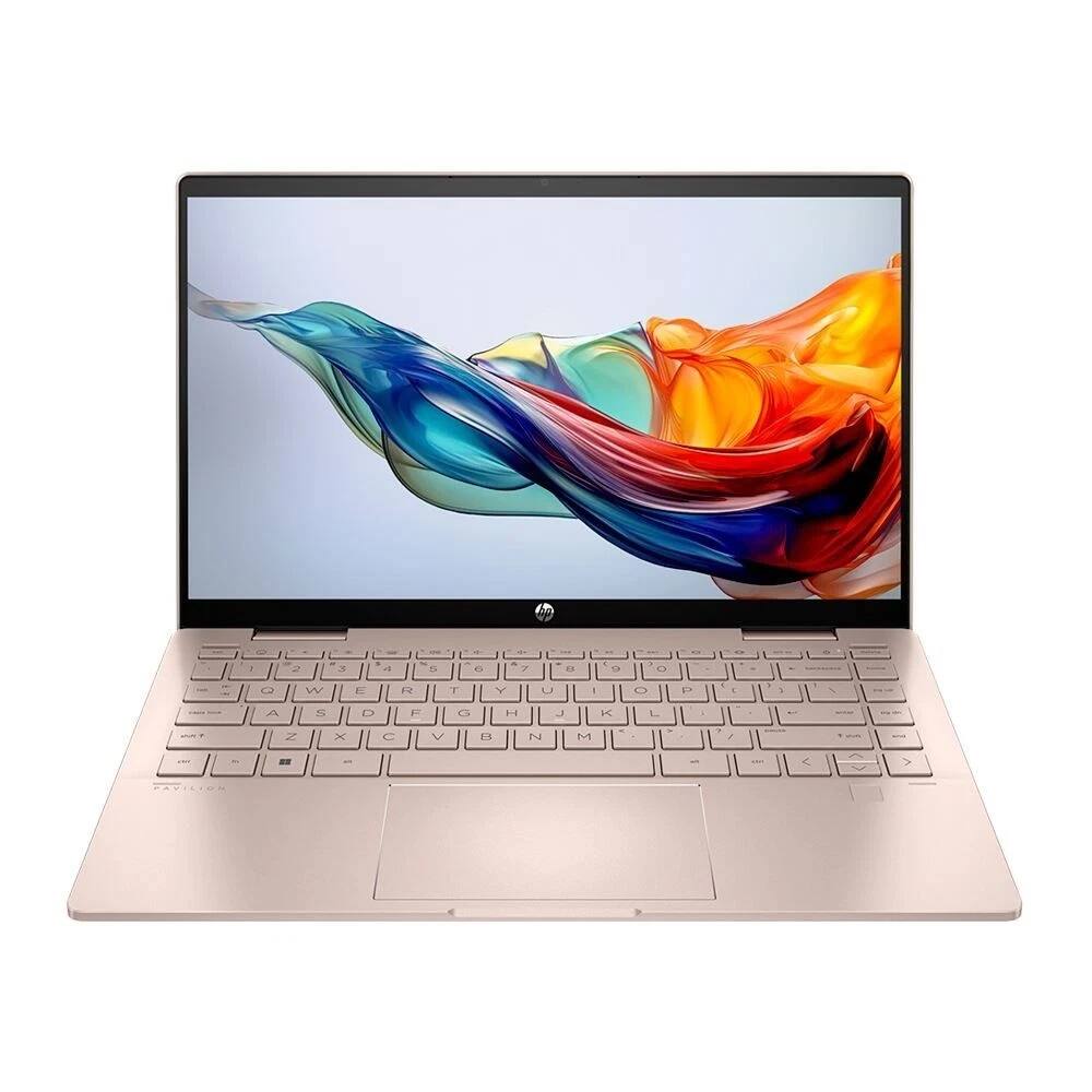 Front. HP - Pavilion x360 14-ek1102ds 14" FHD Touch Intel Core i3-1315U 1.2 GHz 8GB RAM 256GB SSD with PEN Windows 11 Home - Rose Gold.