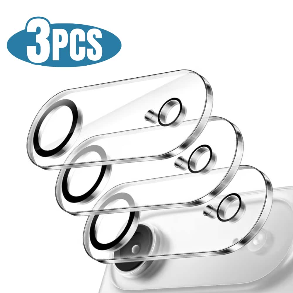3 Pack Qixxronics for iPhone Air Camera Lens Protector Tempered Glass Lens Cover Film - Clear