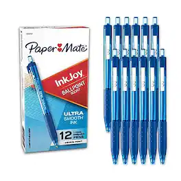 Paper Mate - InkJoy 300 RT Retractable Ballpoint Pen, Medium Point, Dozen - Blue Ink