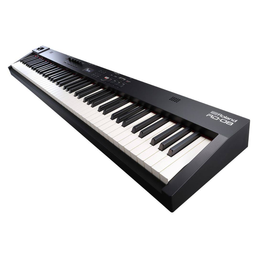 Back. Roland - Roland RD 08 88 Key Stage Piano with PHA 4 Keyboard and SuperNATURAL Sounds.